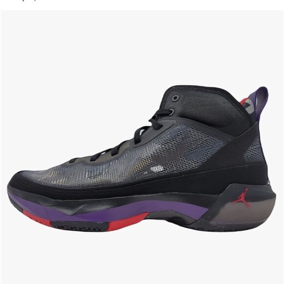 Nike Air Jordan XXXVII Basketball Shoe Black/True RedClub Purple 10.5 Nwt in box main image 5